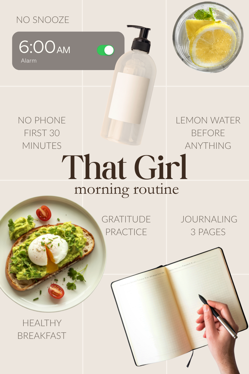 That Girl Morning Routine template